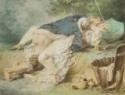 Zichy, Mihály, Lovers in a park
