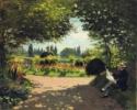 Claude Monet, Adolphe Monet in the Garden of Le Coteau at Sainte-Adresse