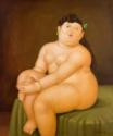 Fernando Botero, Woman Seated on a Bed