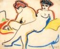Ernst Ludwig Kirchner, Two Nudes on a Bed