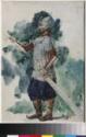 Valentin Alexandrowitsch Serow, Ruslan. Costume design for the opera Ruslan and Lyudmila by M. Glinka