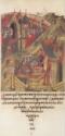 Novgorod veche. Novgorodians plunder the court of Posadnik. (From the Illuminated Compiled Chronicle)