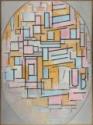 Piet Mondrian, Composition in oval with color planes 2