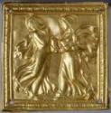 Square plaque with dancers