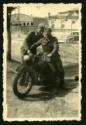 German Wehrmacht soldiers with motorbike in Kharkiv