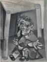 Pablo Picasso, Enfant à la sucette assis sous une chaise