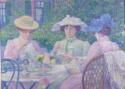 Théo van Rysselberghe, Rysselberghe, Théo van (1862-1926), Tea in the garden, Oil on canvas, Postimpressionism, Belgium, Musée d'Ixelles,