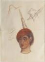Frida Kahlo, Selbstbildnis (Cabeza con cachucha roja)
