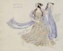 Léon Bakst, Bacchante. Kostümentwurf zum Ballett Kleopatra von A. Arenski