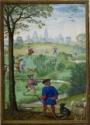 Simon Bening, The Hours of Hennessy (Hours of Notre-Dame). Labors of the Months: April