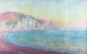 Claude Monet, Cliffs at Pourville, rising sun