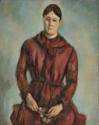 Paul Cézanne, Cézanne, Paul (1839-1906), Madame Cézanne in Red, Oil on canvas, Postimpressionism, 1890-1894,