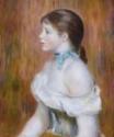 Pierre Auguste Renoir, Renoir, Pierre Auguste (1841-1919), Jeune fille au ruban bleu (Girl with blue ri