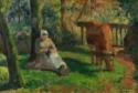 Camille Pissarro, Pissarro, Camille (1830-1903), Peasant Woman and Cow, Montfoucault, Oil on canvas, Impressionism, 1875,