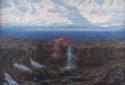 Emilio Longoni, Longoni, Emilio (1859-1932), La voce del ruscello (The Sound of the Stream), Oil on canvas, Postimpre