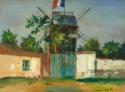 Maurice Utrillo, Utrillo, Maurice (1883-1955), Moulin de la Galette, Oil on wood, Postimpressionism, 1913,