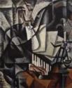 Ljubow Popowa, Popova, Lyubov Sergeyevna (1889-1924), The Pianist, Oil on canvas, Russian avant-garde, 1915,