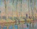 Claude Monet, Monet, Claude (1840-1926), Jean-Pierre Hoschedé and Michel Monet on the Bank o