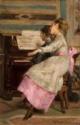 Giovanni Boldini, Boldini, Giovanni (1842-1931), At the piano, Oil on canvas, Art Nouveau, 1867,