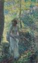 Henri Lebasque, Lebasque, Henri (1865-1937), Young Girl in a Wood, Oil on canvas, Postimpressionism, 1897,