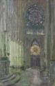 Paul Helleu, Helleu, Paul César (1859-1927), Interior of Reims Cathedral, Oil on canvas, Postimpressionism
