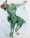 Marc Chagall, Green Monster. Costume design for the ballet The Firebird by I. Stravinsky