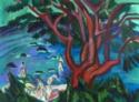 Ernst Ludwig Kirchner, Red tree at the beach