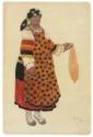 Léon Bakst, Peasant woman. Costume design for the Vaudeville 
