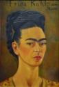 Frida Kahlo, Autorretrato con vestido rojo y dorado (Self-Portrait in Red and Gold Dress)